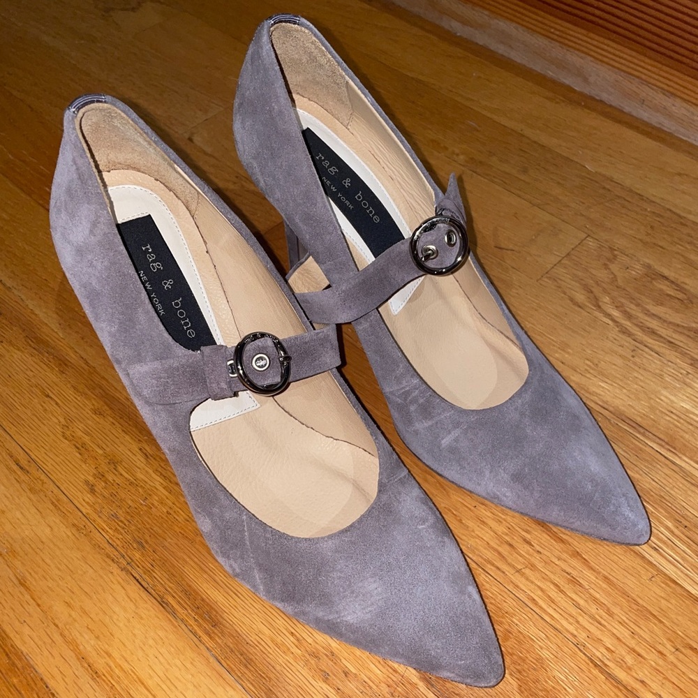 NWOT Rag & Bone Glenna Suede Mary Jane Heels | Size 8.5